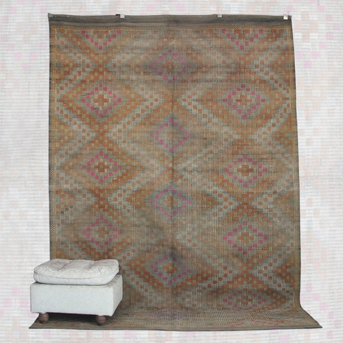 Vintage handmade pastel kilim - handmade,