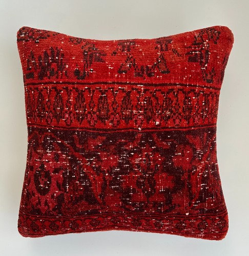 Handmade cushion cover - cover, red