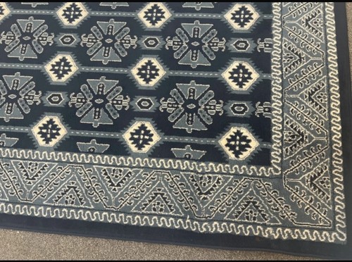 Turkish blue area rug - blue,