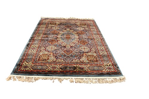 Sky blue silky oriental - blue,