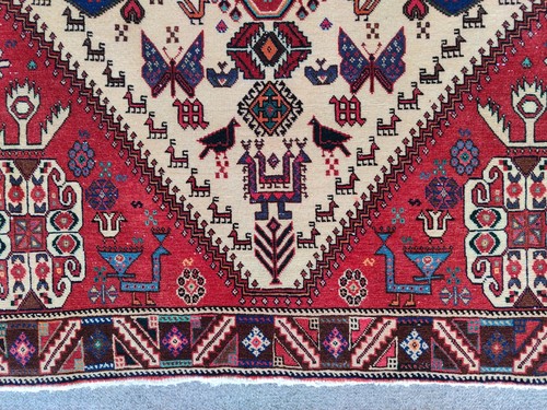 Red antique rug 3x5 - antique,