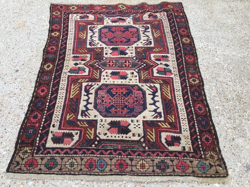 Old kazak rug wool - old,