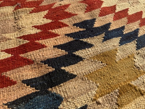 4x6 turkish kilim rug vintage - rug,
